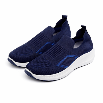 Premium Navy Slip-On Sneakers | Lightweight Comfort Shoes for Everyday Wear